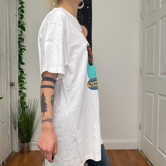 Vintage Levi's Short Sleeve 1193 Rare Graphic Tee Shirt Size XL White - Picture 3 of 4